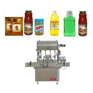 Ketchup-Füllmaschine mit vier Düsen
