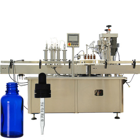 Automatische orale Lösung Flüssigkeitsfüllmaschine Linie Alkohol Glasflasche Fläschchen Flasche Füll- und Verschließmaschine 4000BPH