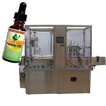Automatische Monoblock-Füll- und Verschließmaschine für bernsteinfarbene Glastropfenflaschen Boston CBD Oil E-Liquid-Füllmaschine